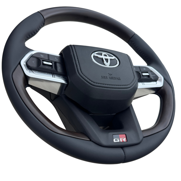 Timón Toyota con Acabados en Madera tipo Palo de Rosa - Imagen 3