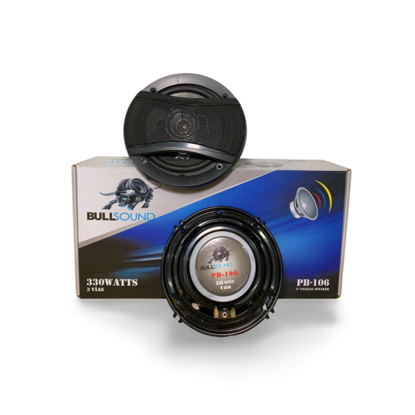 Par de Parlantes Coaxial Bullsound PB-106 de 6 Pulgadas – 330 Watts